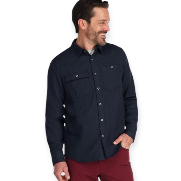 Outdoor Research Other - Outdoor Research Feedback Flannel Twill Button Down Shirt Navy Blue size Large